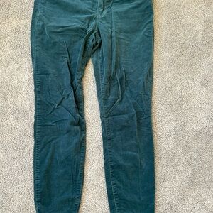 Kut from the Kloth Teal Ankle Skinny Velvety Pants